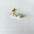 Pearl CZ Duo Earrings