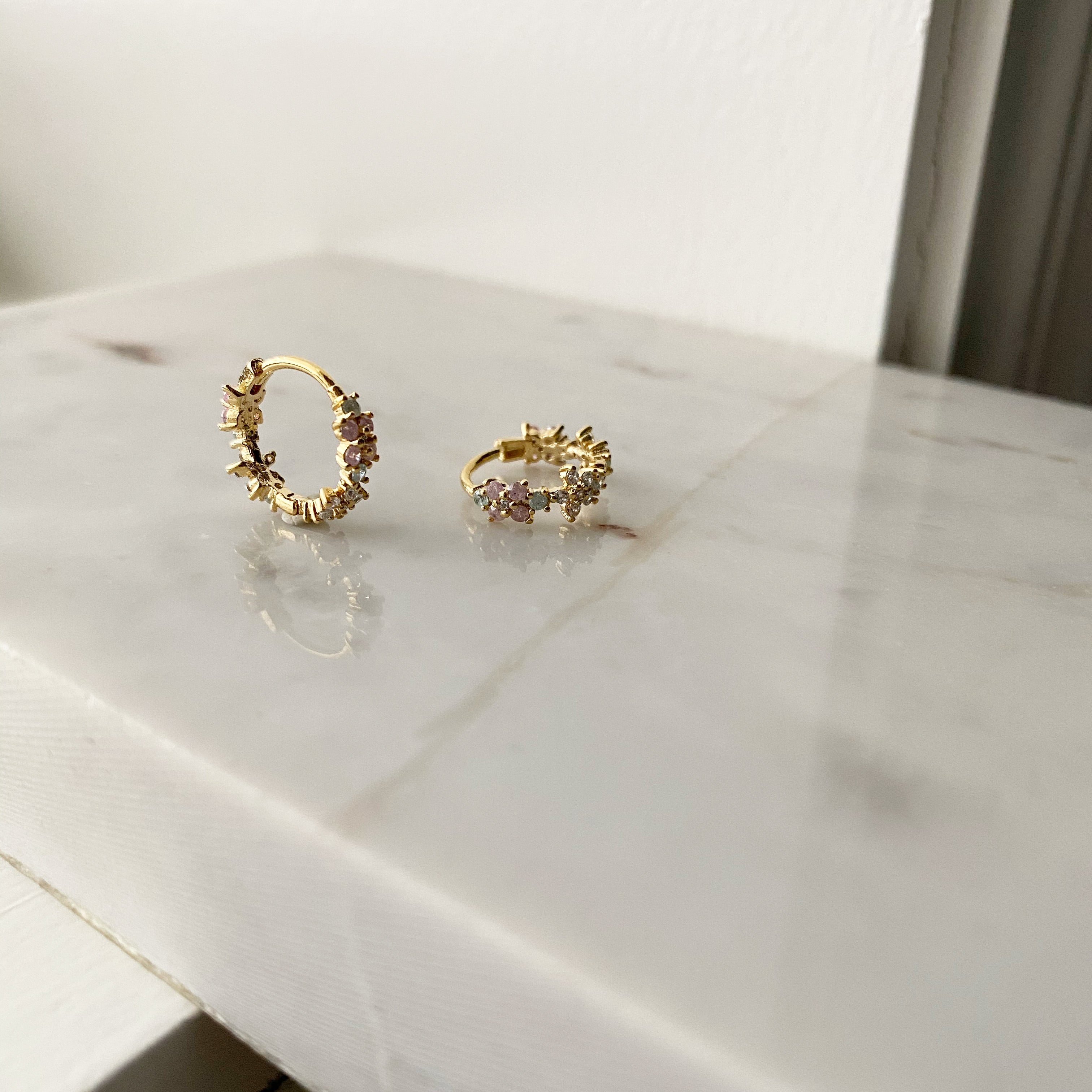 Huggie Hoop Earrings: Petals All Around