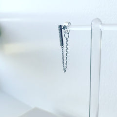 Bling Bar Chain Connection Earrings