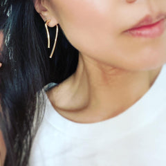 Front-Back: Long Bar Earrings