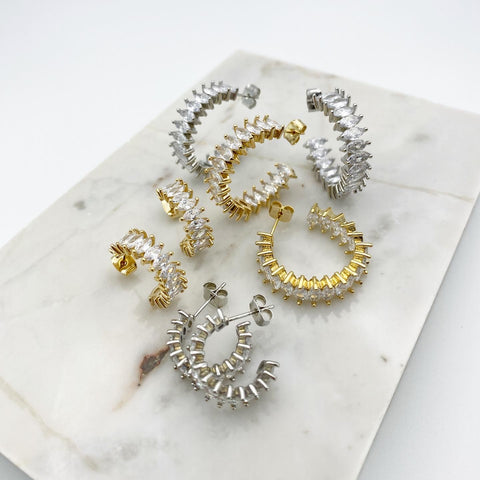 Bali Bling Hoop Earrings