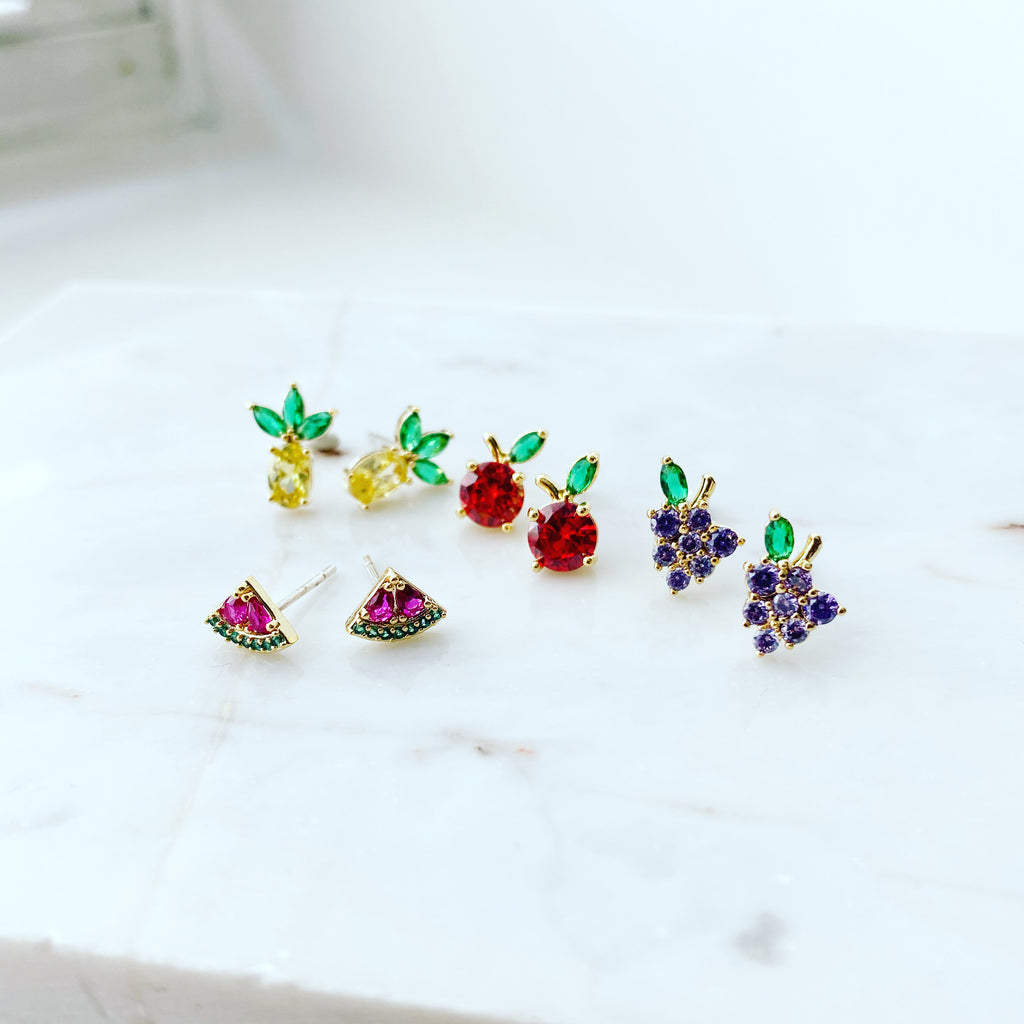 Fruit Earrings - Apple