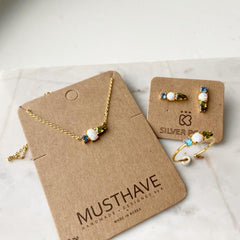 Opal & Stone Buddy Necklace