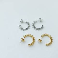 Dotty Sunburst Arc Earrings