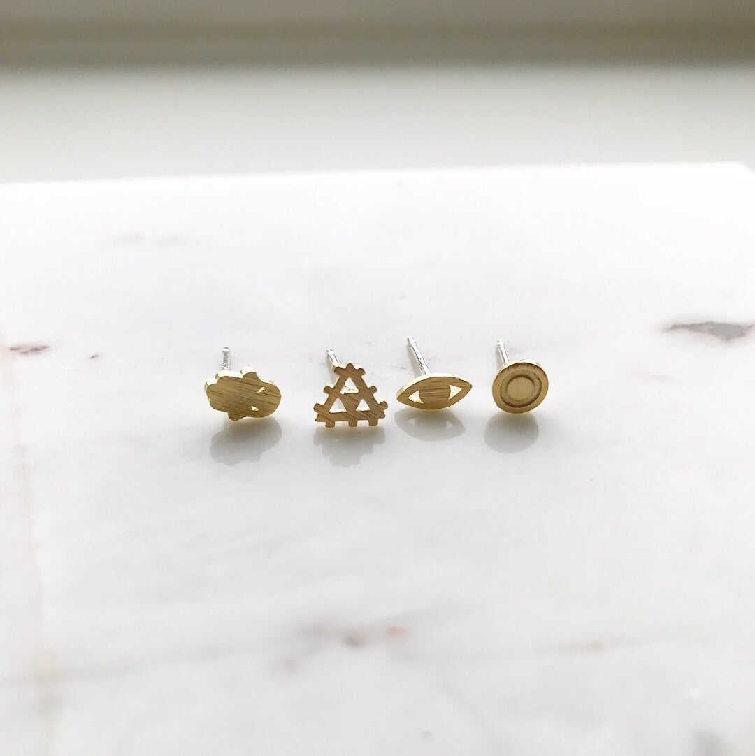 Mix-and-Match Evil Eye Hamsa Earrings
