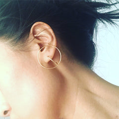 Floating Circle Hoop Earrings