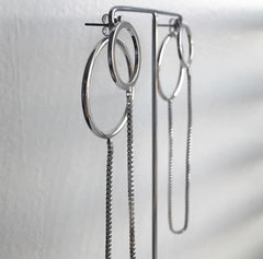 Box Chain Connector Earrings