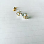 Pearl CZ Duo Earrings