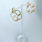 Open Square Concept Hoop Earrings