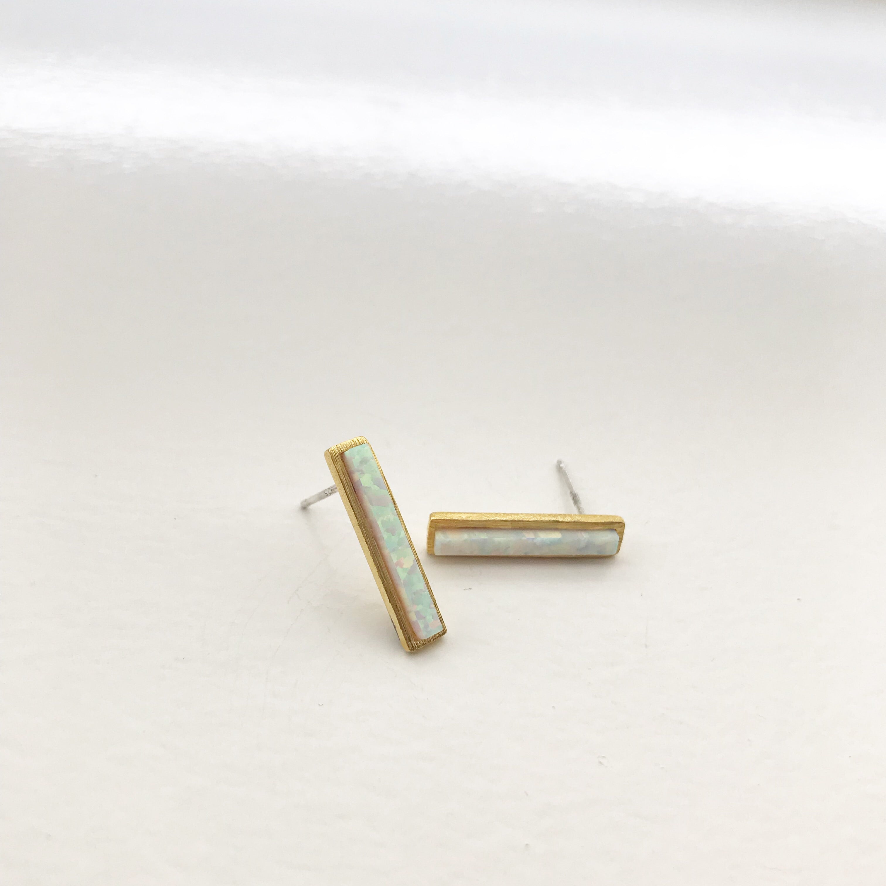 Opal: Bar Earrings