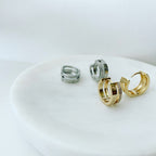 Huggie Hoop Earrings: Pavé Iconic LOVE