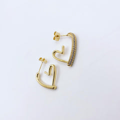 Heart Esme Hoop Earrings