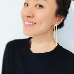 Chain & Bling Fringe Earrings