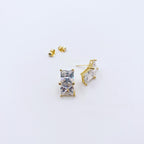 Bent Double Square Earrings