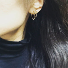 Precious CZ Chain Connection Earrings