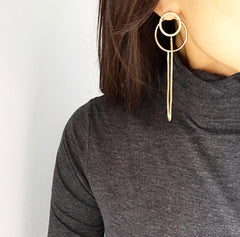 Box Chain Connector Earrings