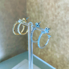 T-Bar Hoop Earrings