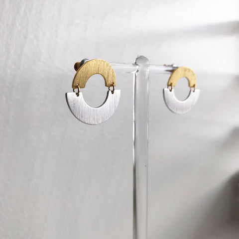 Circle Arch (two-tone) Earrings