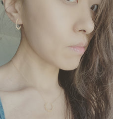 Dotty Sunburst Arc Necklace