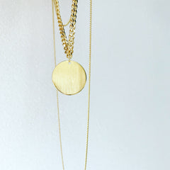 Layered Necklace: Big Medallion