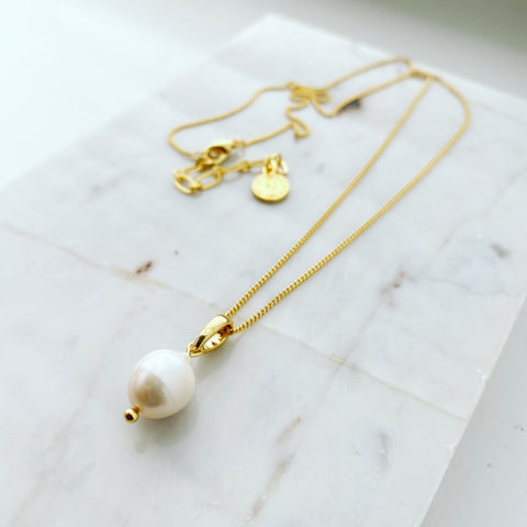 Pearl Drop Baroque Necklace