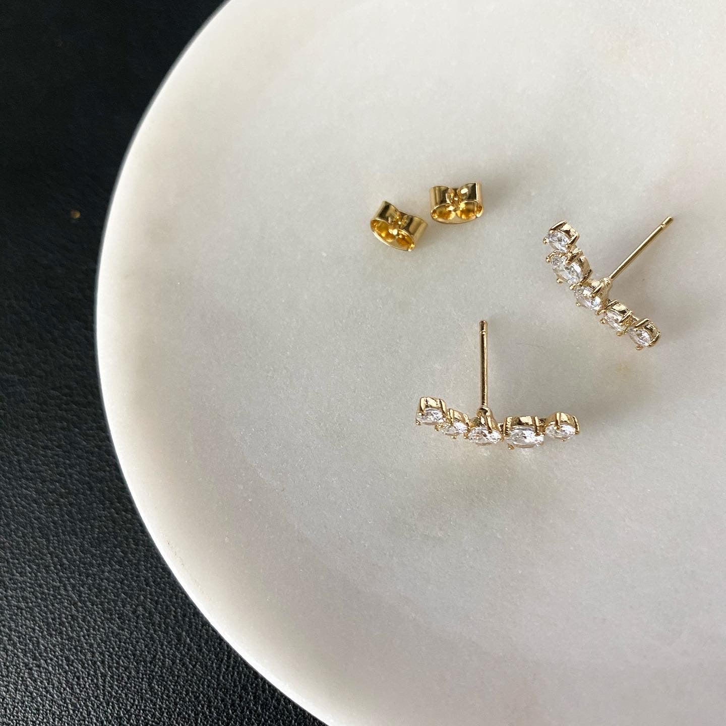 Cubic Scoop Earrings