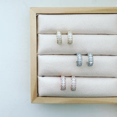 Overlapping Ovals Hoop Earrings