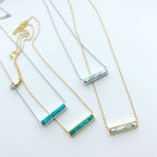 Bar Gemstone Necklace