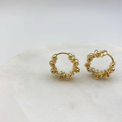 Ruffle Hoop Earrings