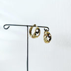 Star Dome Hoop Earrings
