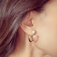 Front-Back: C-Pearl Earrings