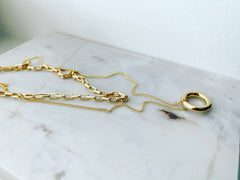 Layered Necklace: Donut Ring
