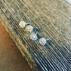 Circle Glitz CZ Earrings