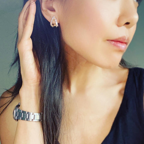 Baguette Cinderella Cage Earrings