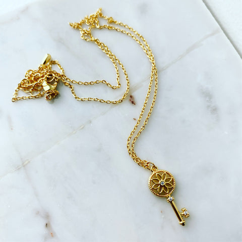 Key Pinwheel Necklace