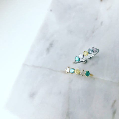 Zirconia (CZ): Five Round Ring