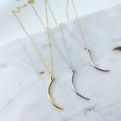 Waning Crescent Moon Necklace