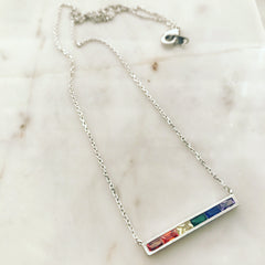 Rainbow Bar Necklace