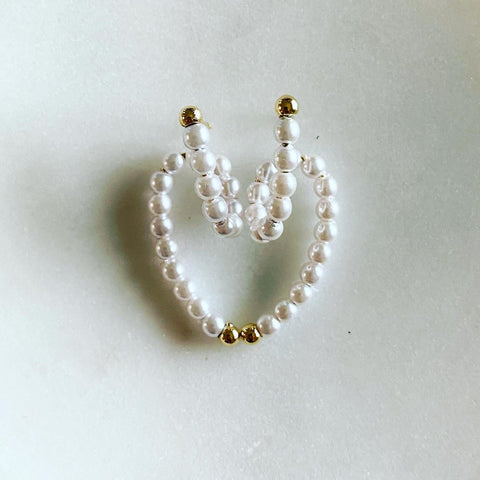 Pearl Cursive Earrings