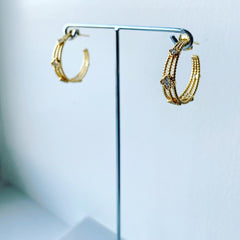 Clover Cable Hoop Earrings