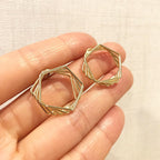 Pentagon Spring Earrings