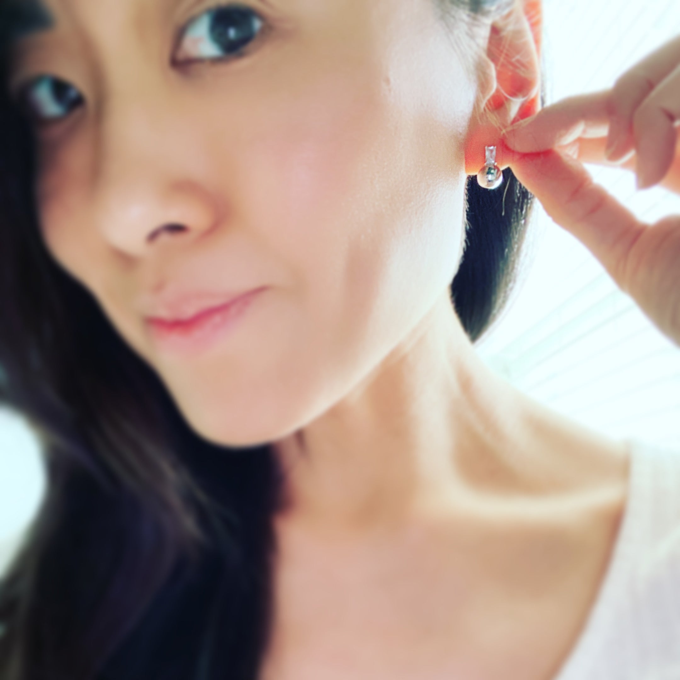 Baguette Ball Drop Earrings
