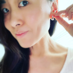 Baguette Ball Drop Earrings