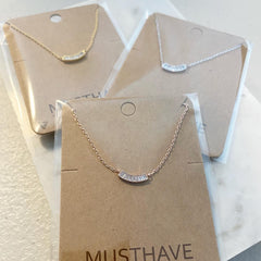 Bending Baguette Necklace