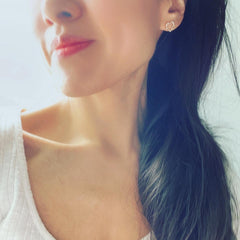 Heart Baguette Earrings