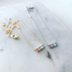 Zirconia (CZ): Unicorn Party Cluster Necklace