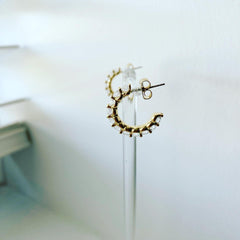 Caterpillar Rolo Hoop Earrings