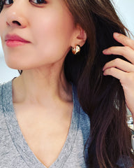 Wide Bungee Hoop Earrings