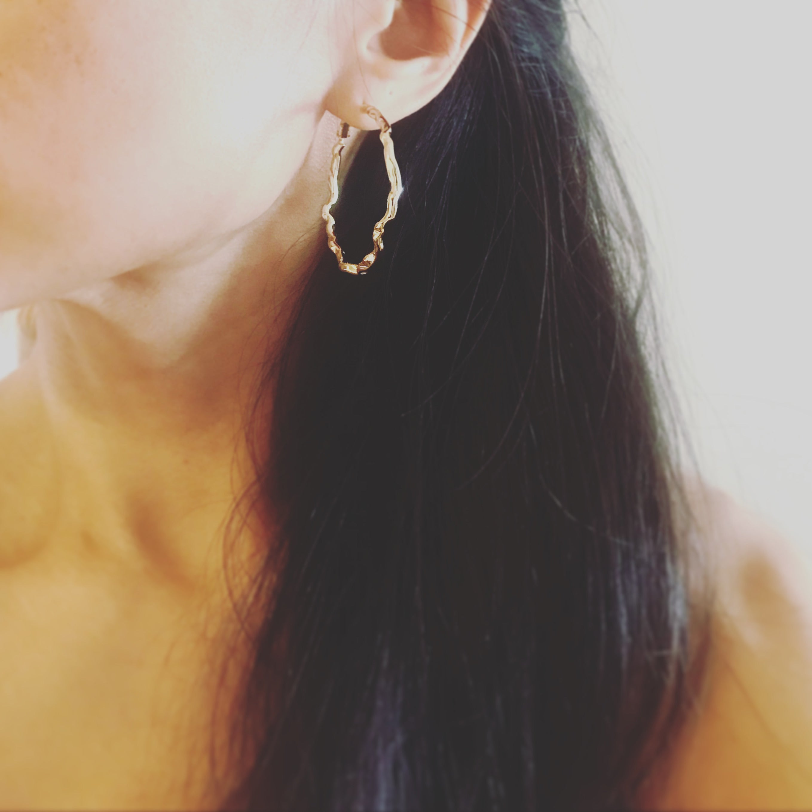 Hammered Hoop Earrings