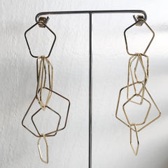 Pentagon Web Earrings